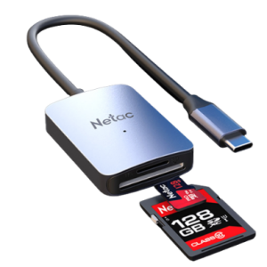NETAC Flash card reader WK12, USB3.0 Type-C to mSD/SD